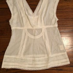 White Anthropologie top